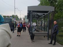 Во время ракетной опасности общественный транспорт высаживает старооскольцев у стеклянных остановок