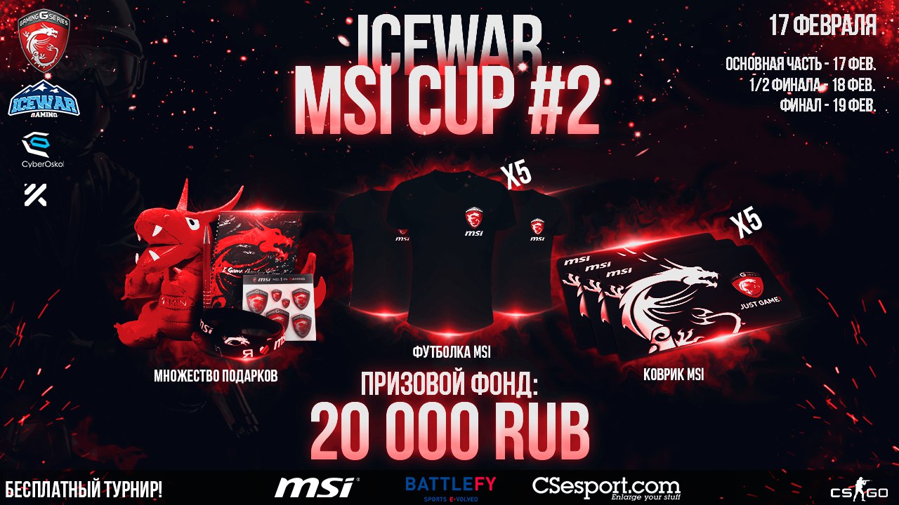 Турнир по дисциплине CS:GO - MSI CUP#2