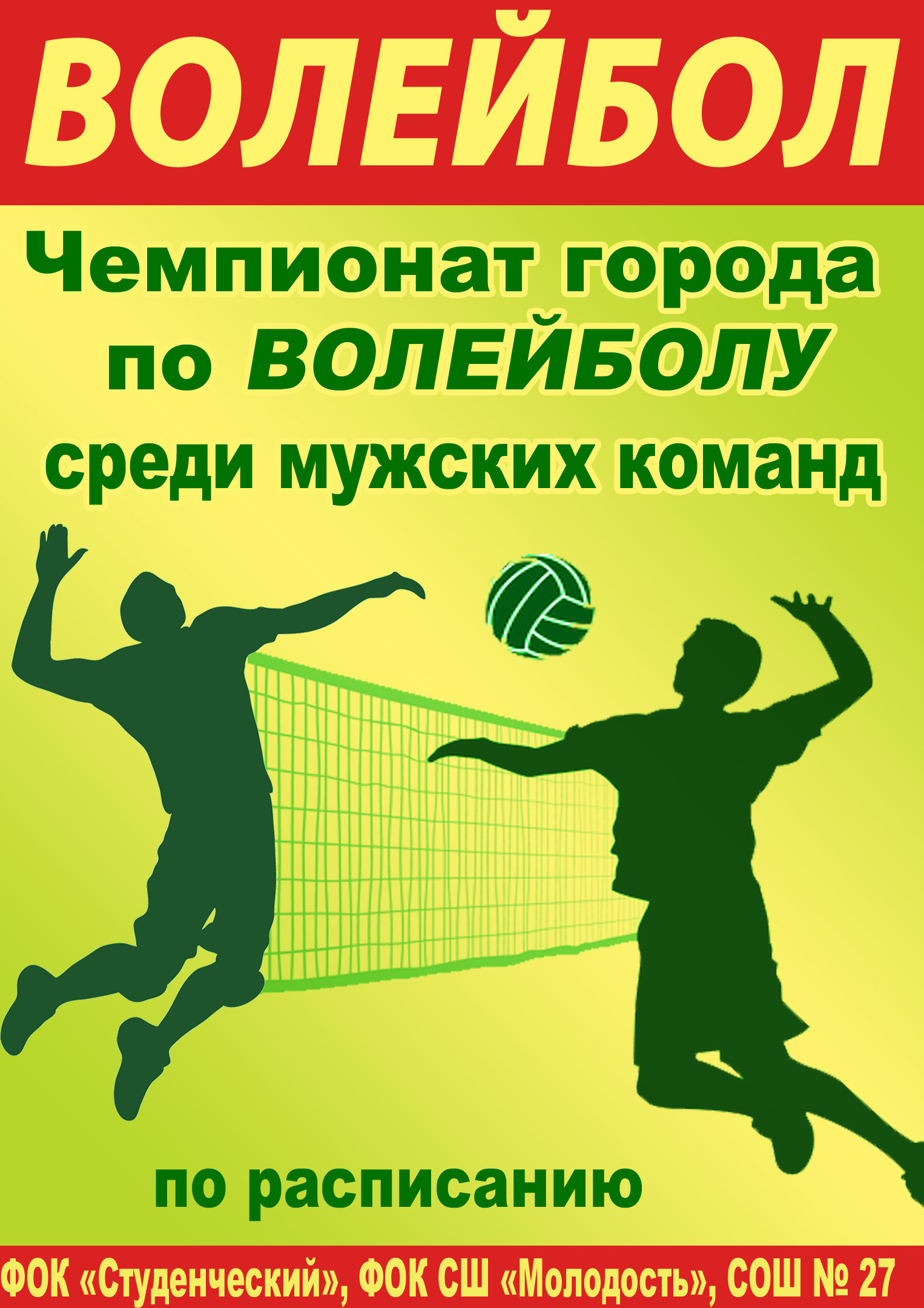 Чемпионат города по волейболу среди мужских команд, посвященный освобождению Старого Оскола от фашистских захватчиков