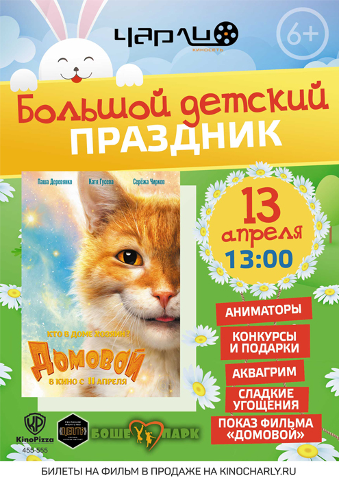 Детский праздник «Домовой» в киносети «Чарли»