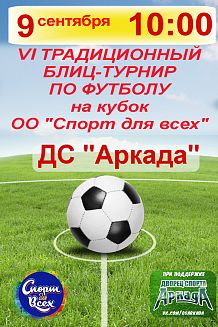 VI традиционный блиц-турнир по футболу на кубок ОО "Спорт для всех"