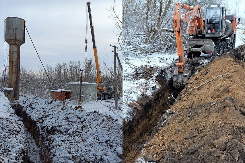 В Городище меняют 200 метров старого водопровода, проложенного 70 лет назад