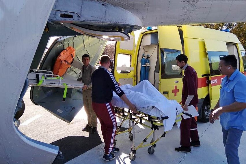 Старооскольская больница впервые использовала вертолёт для перевозки пациентки в Белгород