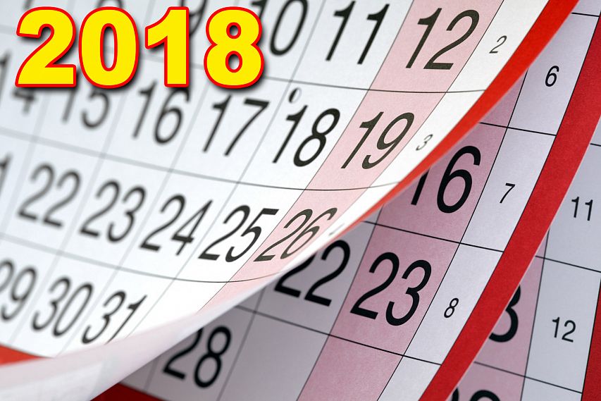 Минтруд распланировал выходные дни 2018 года