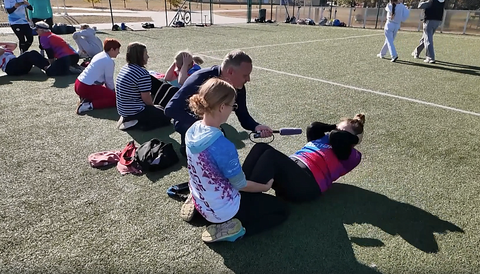 Любителей активного отдыха из Старого Оскола собрала открытая тренировка клубов «Вместе! Со спортом»