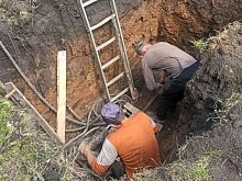 В старооскольском селе Монаково заменили аварийный участок водопровода