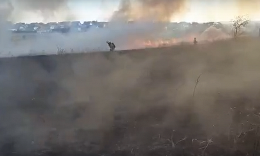 Жители Старооскольского района ИЖС Сосенки помогали тушить пожар