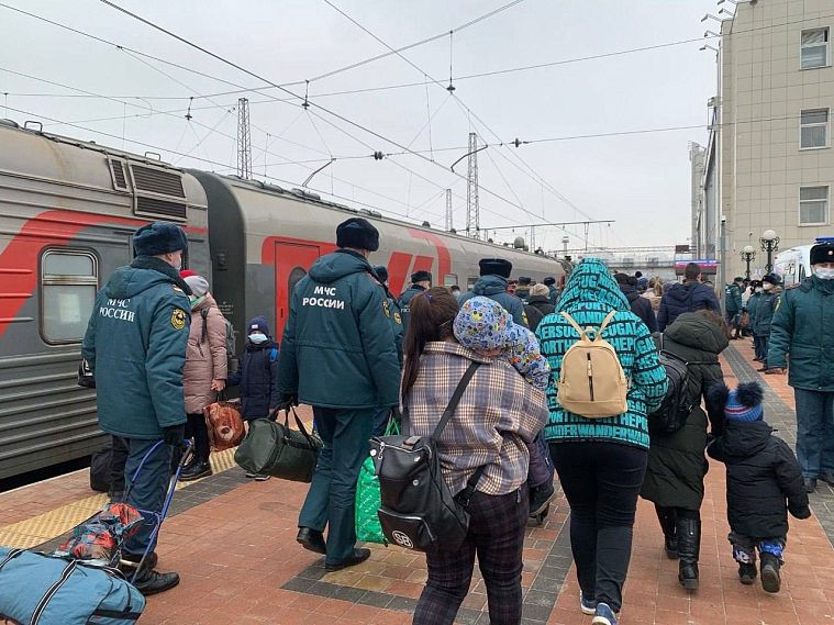В Белгородскую область прибыл поезд с беженцами