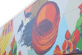 Граффити на стенах шаропрокатного комплекса ОЭМК