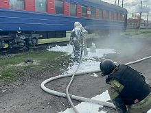 Сход вагонов и пожар: как спасатели отрабатывали ЧС на железной дороге в Старом Осколе