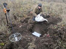 В оскольской земле нашли останки героя боёв с басмачами