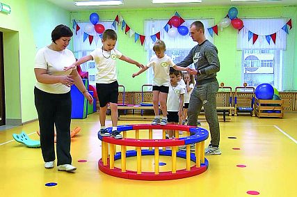 В старооскольском детсаду появились тренажёры-балансиры